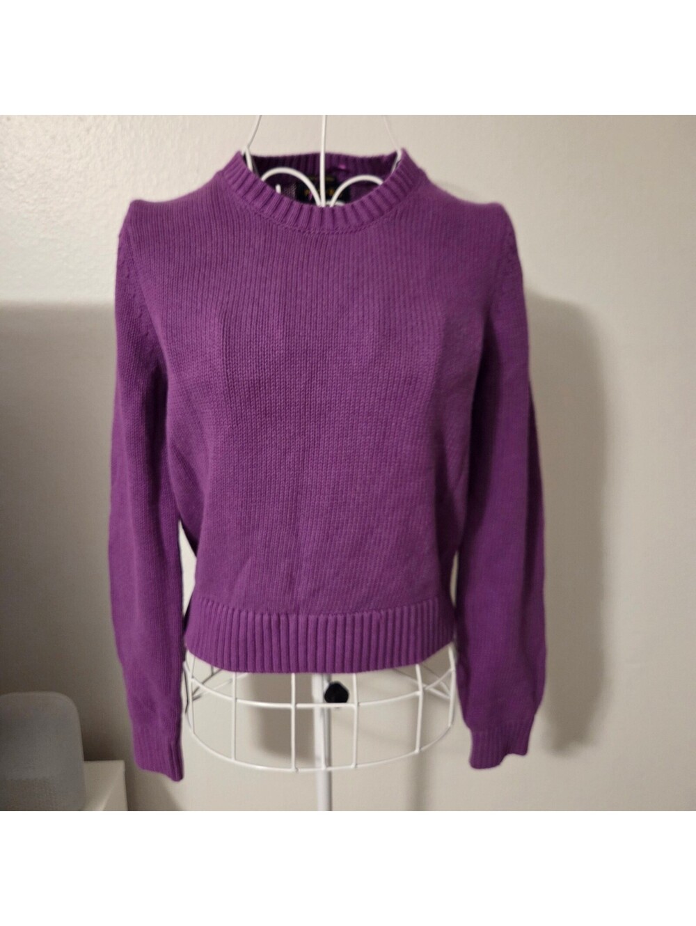 Piombo Purple Pure Cotton Sweater Size S